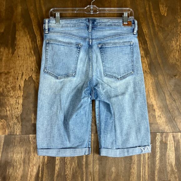 Ralph Lauren Womens Shorts Light Wash Denim Mid Rise Rolled Up Stretch 8 - Picture 9 of 11